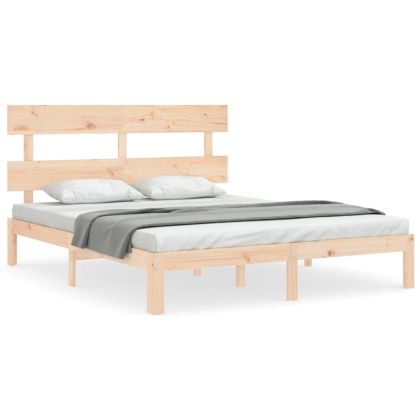 Рамка за легло с табла King Size масивно дърво