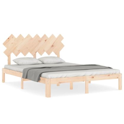 Рамка за легло с табла King Size масивно дърво