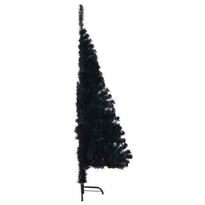 Изкуствена коледна елха с подсветка Черно 120 cm ПВЦ