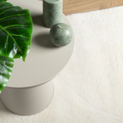 Килим OVIEDO с къс косъм, кремав, 200x280 см