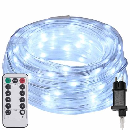 Светещо въже с 120 LED светодиода Студено бяло 5 m ПВЦ