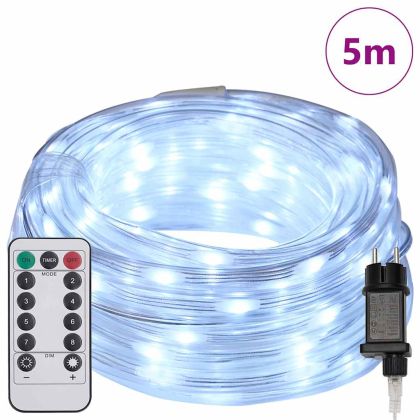 Светещо въже с 120 LED светодиода Студено бяло 5 m ПВЦ