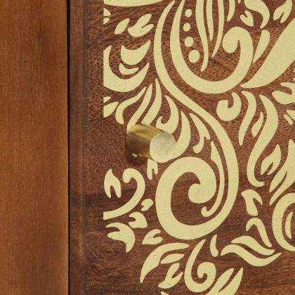 Нощно шкафче с врата 2 pcs Меден кафяв 40 x 33 x 46 см