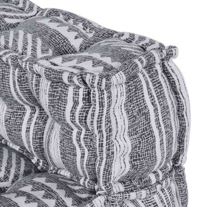 Модуларен Пачуърк Диван Сив принт 70 x 70 x 56 см текстил