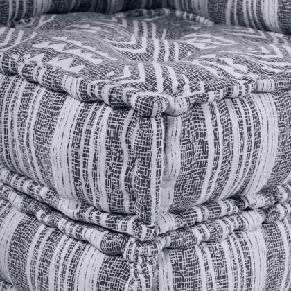 Модуларен Пачуърк Диван Сив принт 70 x 70 x 56 см текстил