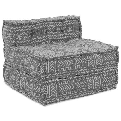 Модуларен Пачуърк Диван Светлосиво 70 x 70 x 56 см текстил