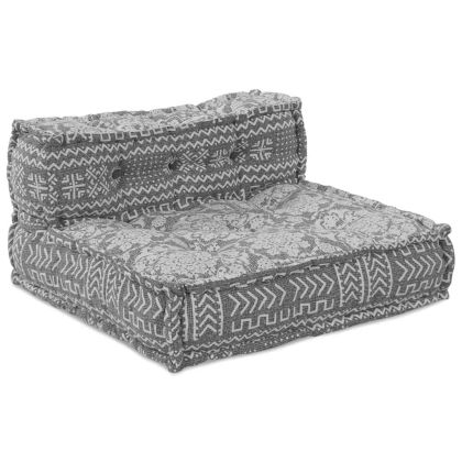 Модуларен Пачуърк Диван Светлосиво 70 x 70 x 56 см текстил