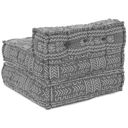 Модуларен Пачуърк Диван Светлосиво 70 x 70 x 56 см текстил