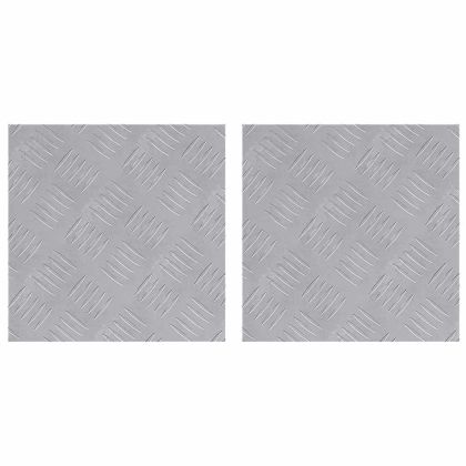 Стъпало Квадратна 2 pcs Сребрист 30 x 30 cm Алуминий