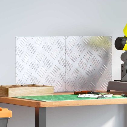 Стъпало Квадратна 2 pcs Сребрист 30 x 30 cm Алуминий