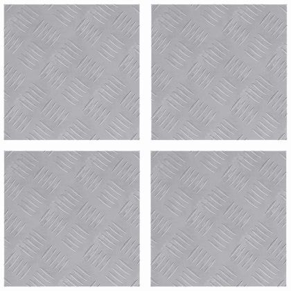 Стъпало Квадратна 4 pcs Сребрист 30 x 30 cm Алуминий