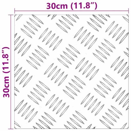 Стъпало Квадратна 4 pcs Сребрист 30 x 30 cm Алуминий