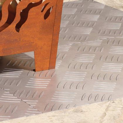 Стъпало Правоъгълна 4 pcs Сребрист 60 x 40 cm Алуминий