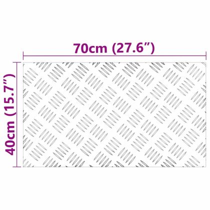 Стъпало Правоъгълна 4 pcs Сребрист 70 x 40 cm Алуминий