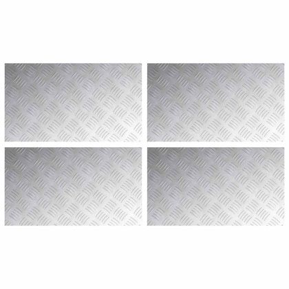 Стъпало Правоъгълна 4 pcs Сребрист 70 x 40 cm Алуминий