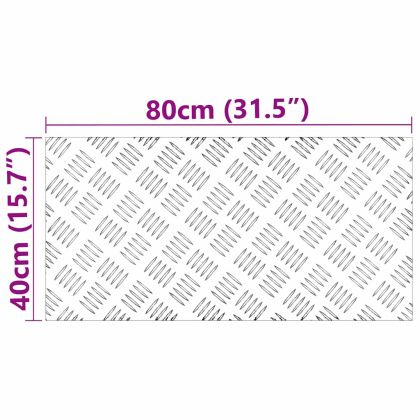 Стъпало Правоъгълна 4 pcs Сребрист 80 x 40 cm Алуминий