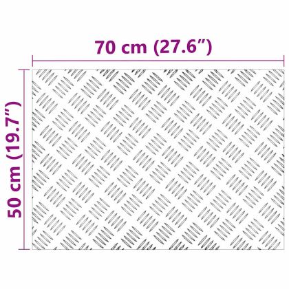 Стъпало Правоъгълна 4 pcs Сребрист 70 x 50 cm Алуминий