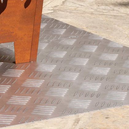 Стъпало Правоъгълна 2 pcs Сребрист 80 x 50 cm Алуминий