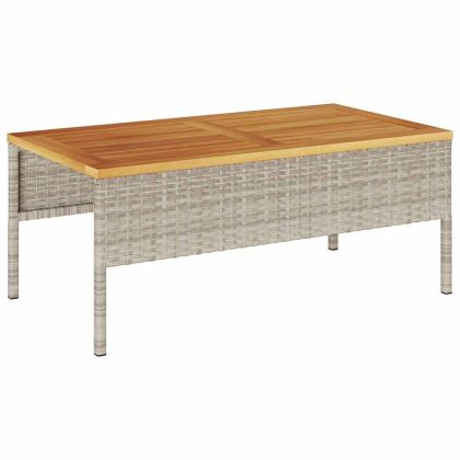 Градински Софа Комплект 6 pcs Светло сиво и тъмно сиво