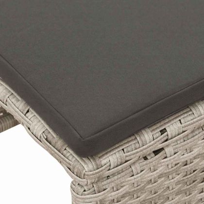 Градински Софа Комплект 6 pcs Светло сиво и тъмно сиво