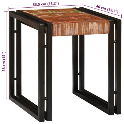 Н nesting маса 3 pcs Солидно рециклирано дърво и метал