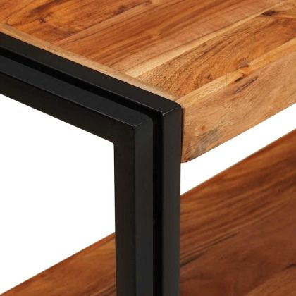 Конзолна маса Кафяво 160 x 33 x 75 см Солидно акациево дърво