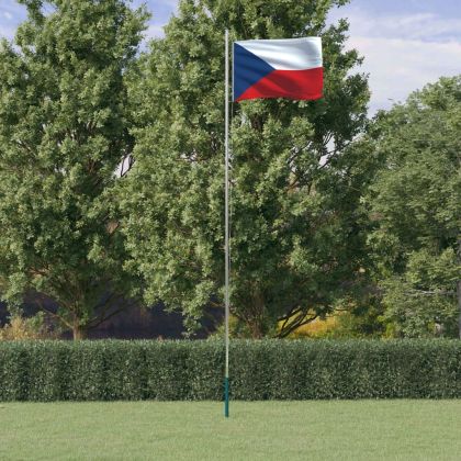 Флаг на Чехия и стълб 6,08 м алуминий