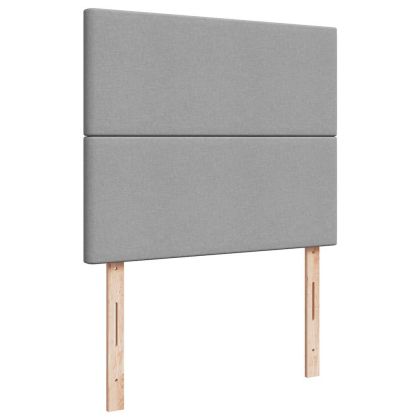 Османска легло с матрак и LED, светлосиво, 120x190 см, плат