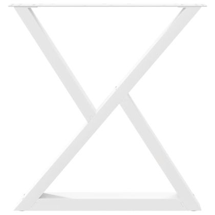 Крака за трапезна маса, 2 бр., бели, 80 x (72-73,3) см, стомана