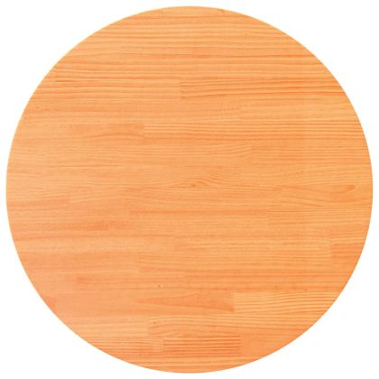 Плот за маса, кръгъл, восъчнокафяв, Ø90x2,5 см, бор масив