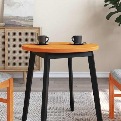 Плот за маса, кръгъл, восъчнокафяв, Ø60x2,5 см, бор масив