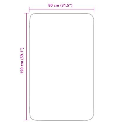 Шаги килим с дълъг косъм, NAVARRA, прашно розов, 80x150 см