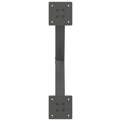 Крака за трапезна маса, X-образни, 2 бр., антрацит, 50x(72-73) см, стомана