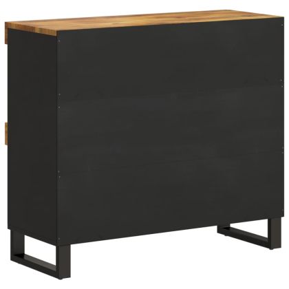 Страничен шкаф 85x33x75 см манго масивно дърво