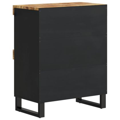 Страничен шкаф 60x33x75 см манго масивно дърво