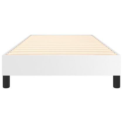 Боксспринг Рамка за легло с пружини бяла 90x190 см изкуствена кожа
