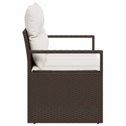 Градински диван с възглавница 120 x 62 x 69 см полиратан