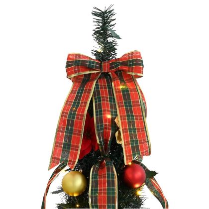 С изкуствено коледно дърво с поставка Зелен 215 cm ПВЦ