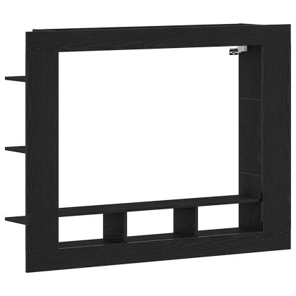 ТВ шкаф Черен дъб 152 x 22 x 113 см Инженерно дърво