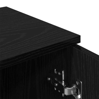 Служебен шкаф 2 pcs Черния дъб 30 x 30 x 70 см Инженерно дърво