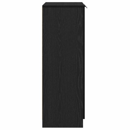 Шкаф за обувки Черния дъб 59 x 35 x 100 см Инженерно дърво