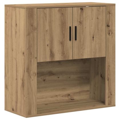 Стенен шкаф с рафт дъб артизан 80 x 33 x 80 см Инженерно дърво