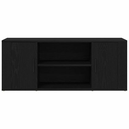 ТВ шкаф Черен дъб 100 x 35 x 40 см Инженерно дърво