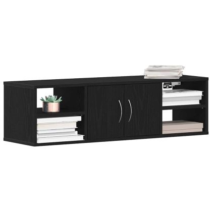 Стенен рафт с рафт Черния дъб 102 x 30 x 29 см Инженерно дърво