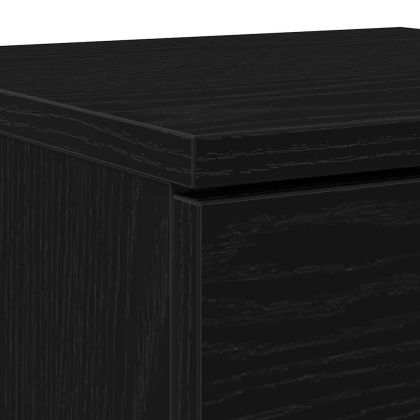Служебен шкаф 2 pcs Черния дъб 30 x 30 x 70 см Инженерно дърво