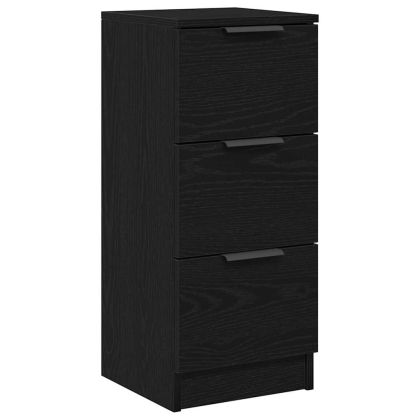 Служебен шкаф 2 pcs Черния дъб 30 x 30 x 70 см Инженерно дърво