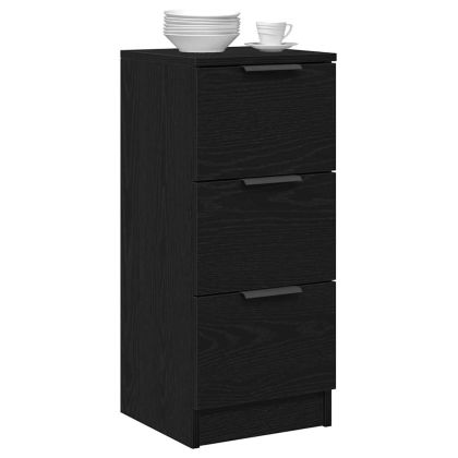 Служебен шкаф 2 pcs Черния дъб 30 x 30 x 70 см Инженерно дърво
