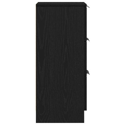 Служебен шкаф 2 pcs Черния дъб 30 x 30 x 70 см Инженерно дърво