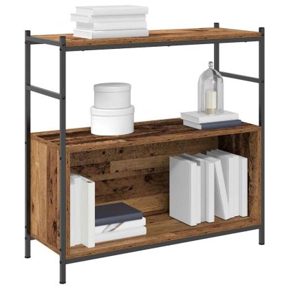 Рафт за книги Опушен дъб 80 x 30 x 78.5 см Инженерно дърво