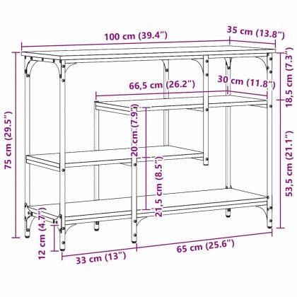 Конзолна маса Старо дърво 100 x 35 x 75 см